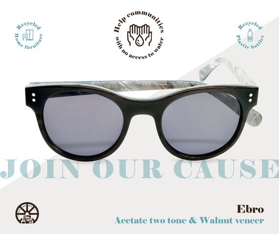 Black Cateye Sunglasses, Womens Retro Sunglasses, Black Oval  display picture 3