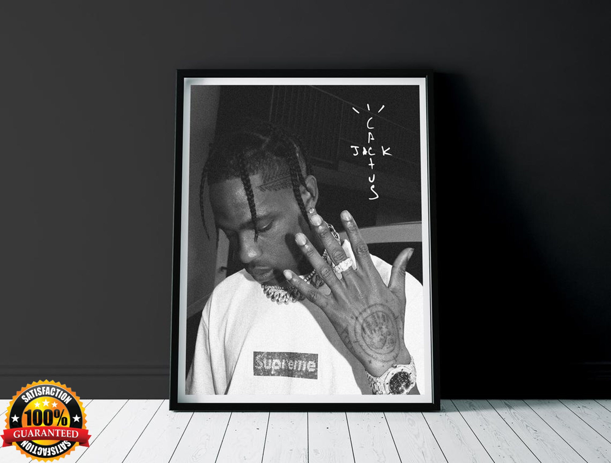 Travis Scott Poster Travis Scott Cactus Jack Print Travis Etsy