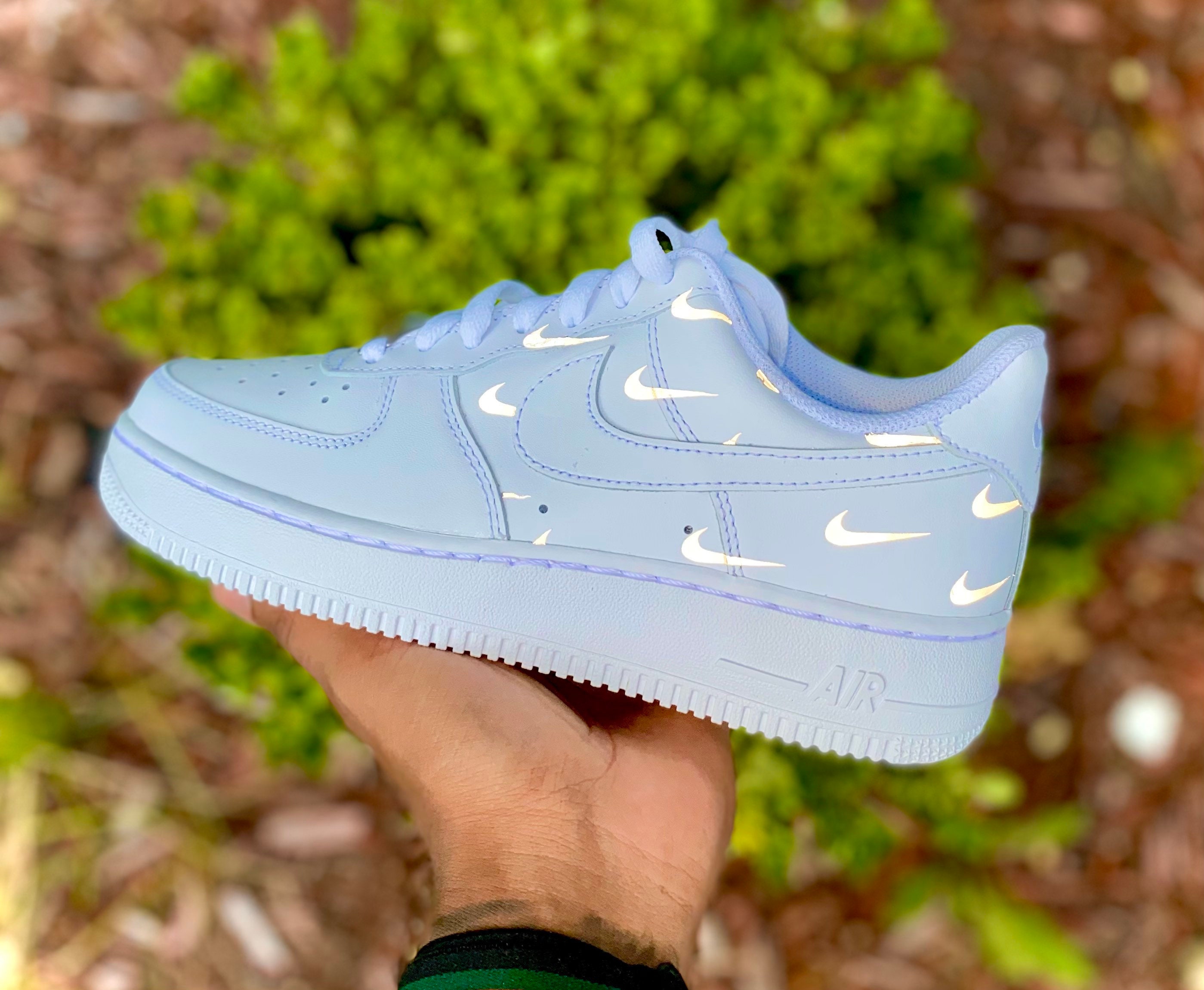 nike air force 1 with reflective swoosh