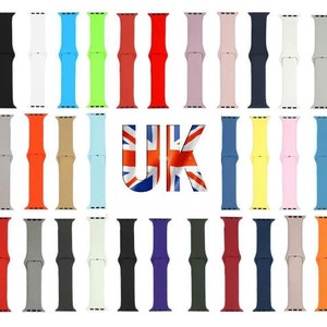 Silicone Replacement Band for Apple Watch Strap 10/9/8/7/6/5/4/3/SE - 45/44/42/41/40/38