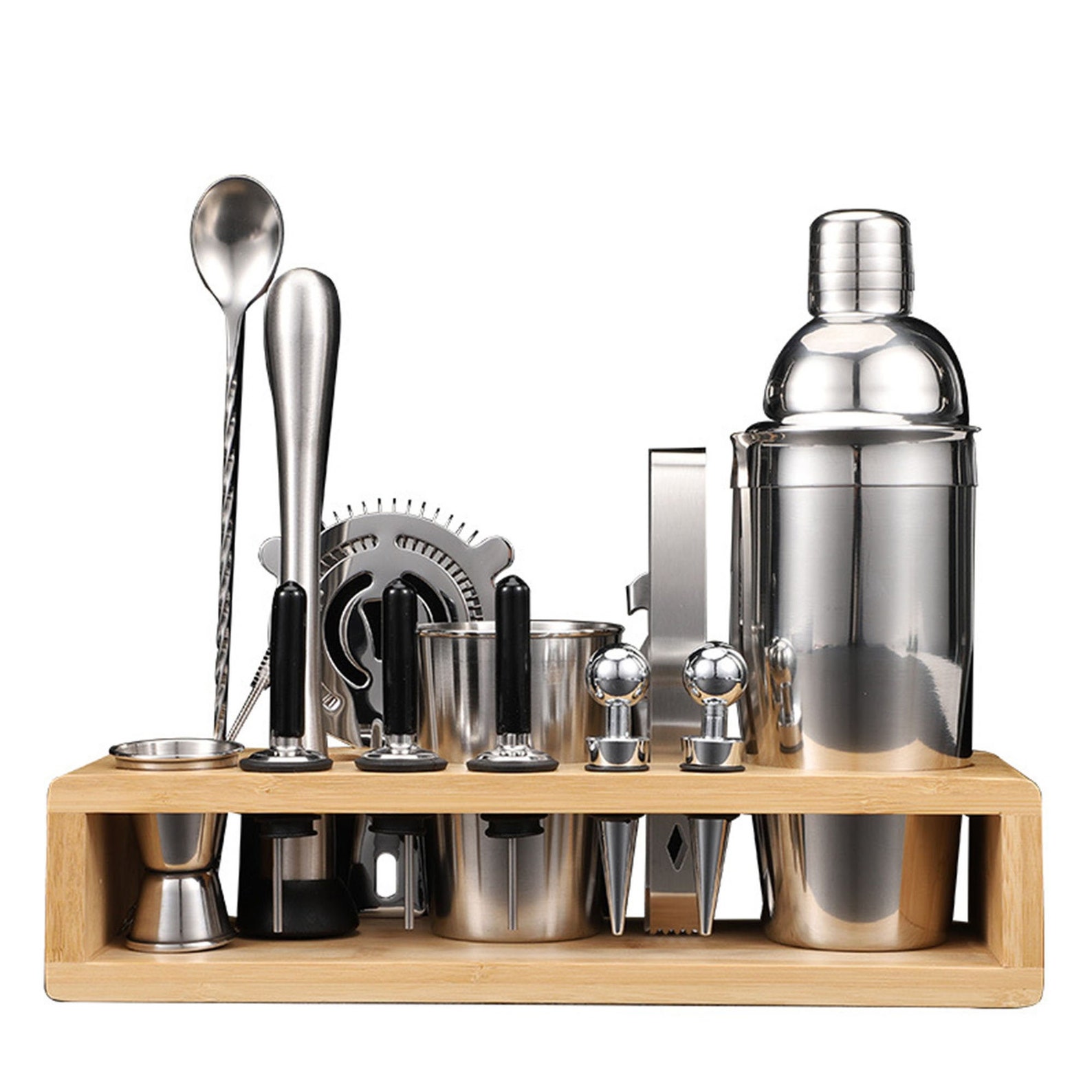 16PCS Professional Cocktail Shakers Bartender Kit Stainless Etsy