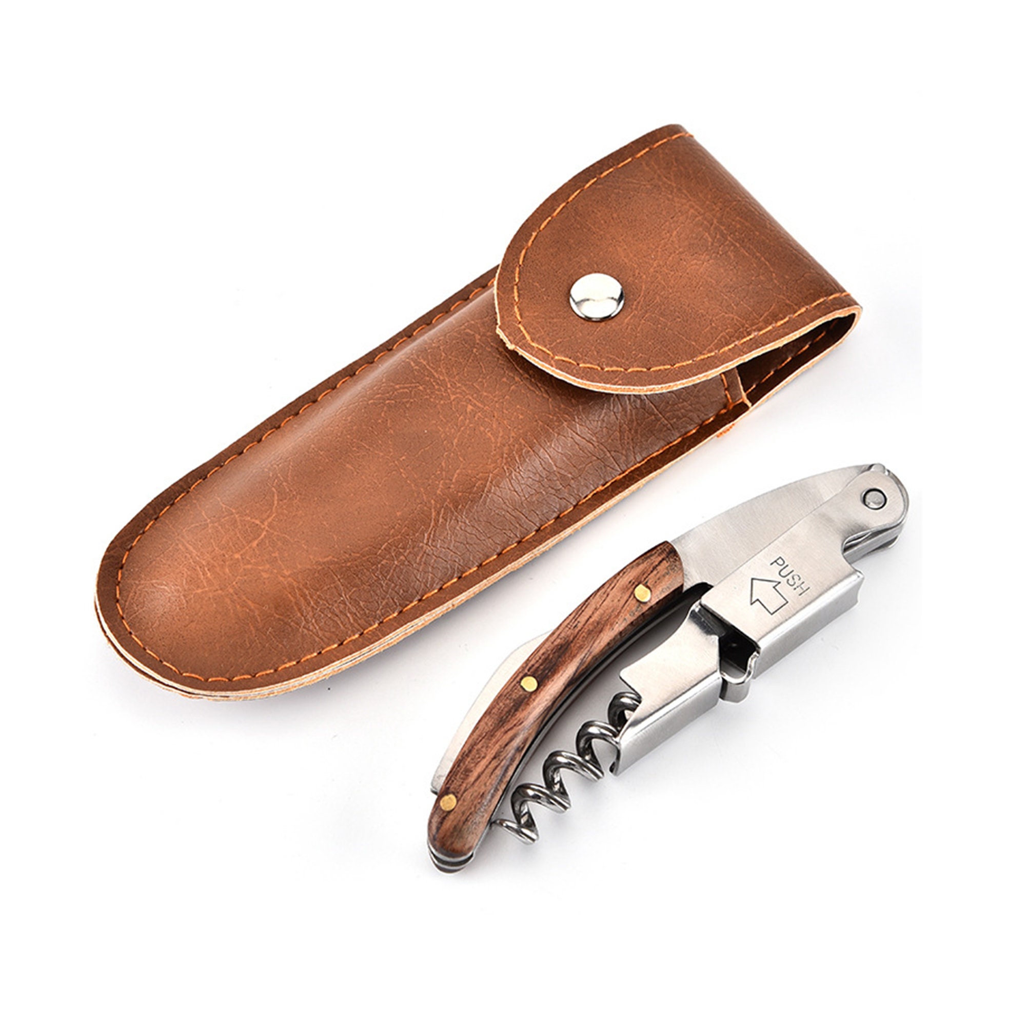 Wine Opener with Leather Pouch Personalized Server Gifts Etsy