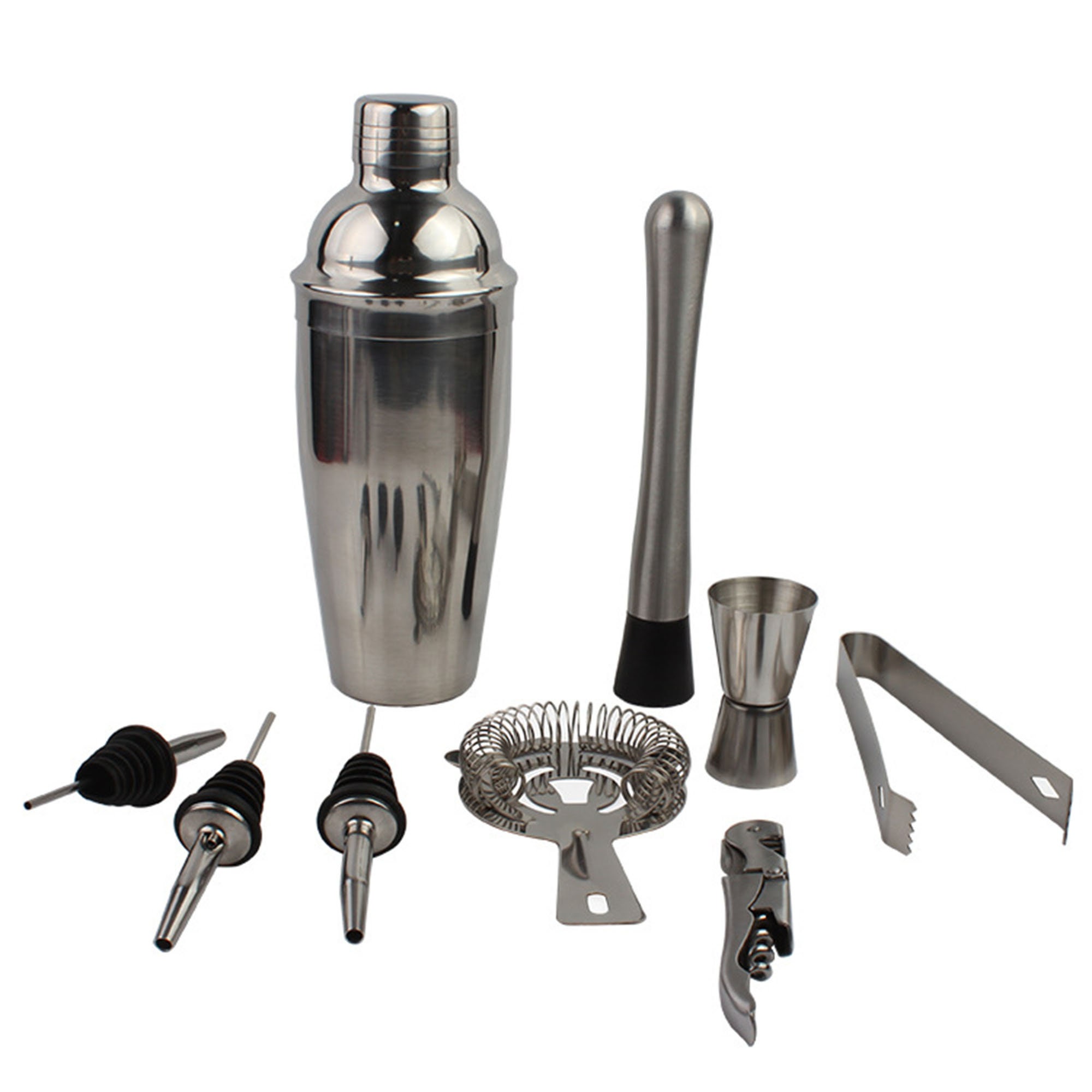 10PCS Professional Cocktail Shakers Bartender Kit Stainless Etsy