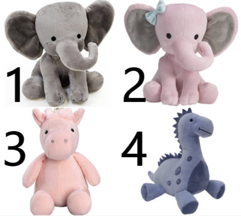 Birth Announcement Animal Keepsake Stuffed Animal Etsy