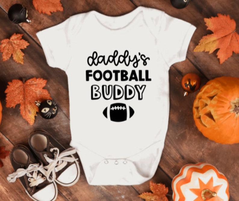 Daddy's Football Buddy Football Baby Outfit Football Etsy
