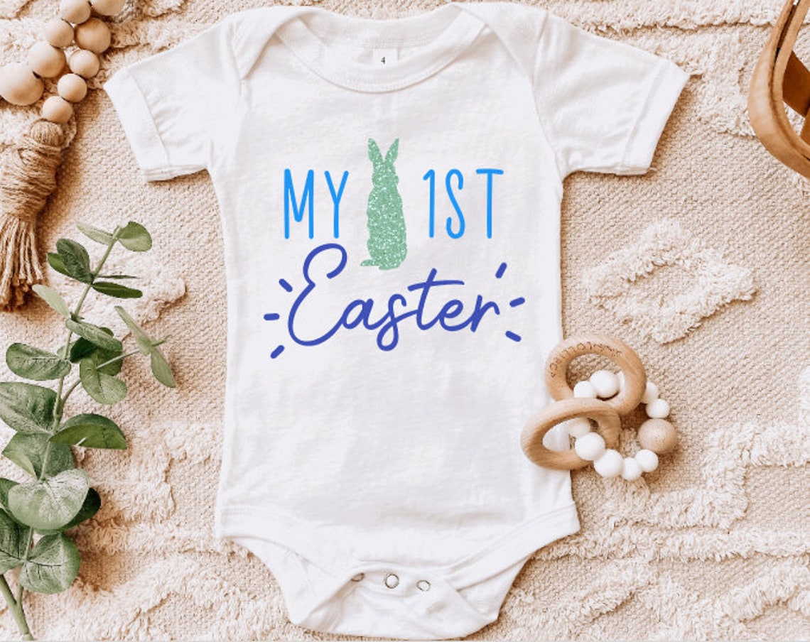 My 1st Easter Baby Outfit First Easter Baby Bodysuit Newborn Etsy