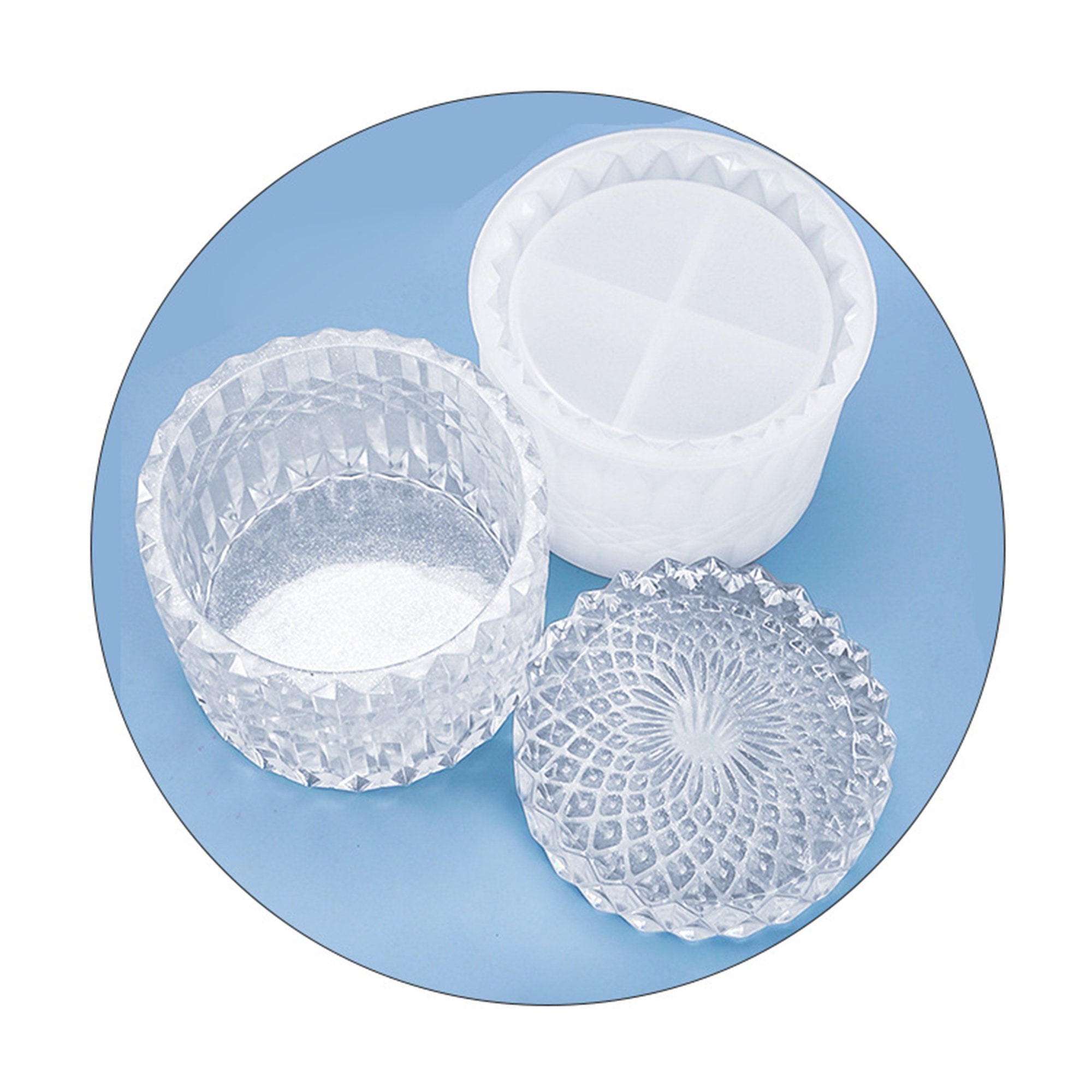 Diy Aufbewahrungsbox Form gestreift flachen Boden Crystal | Etsy