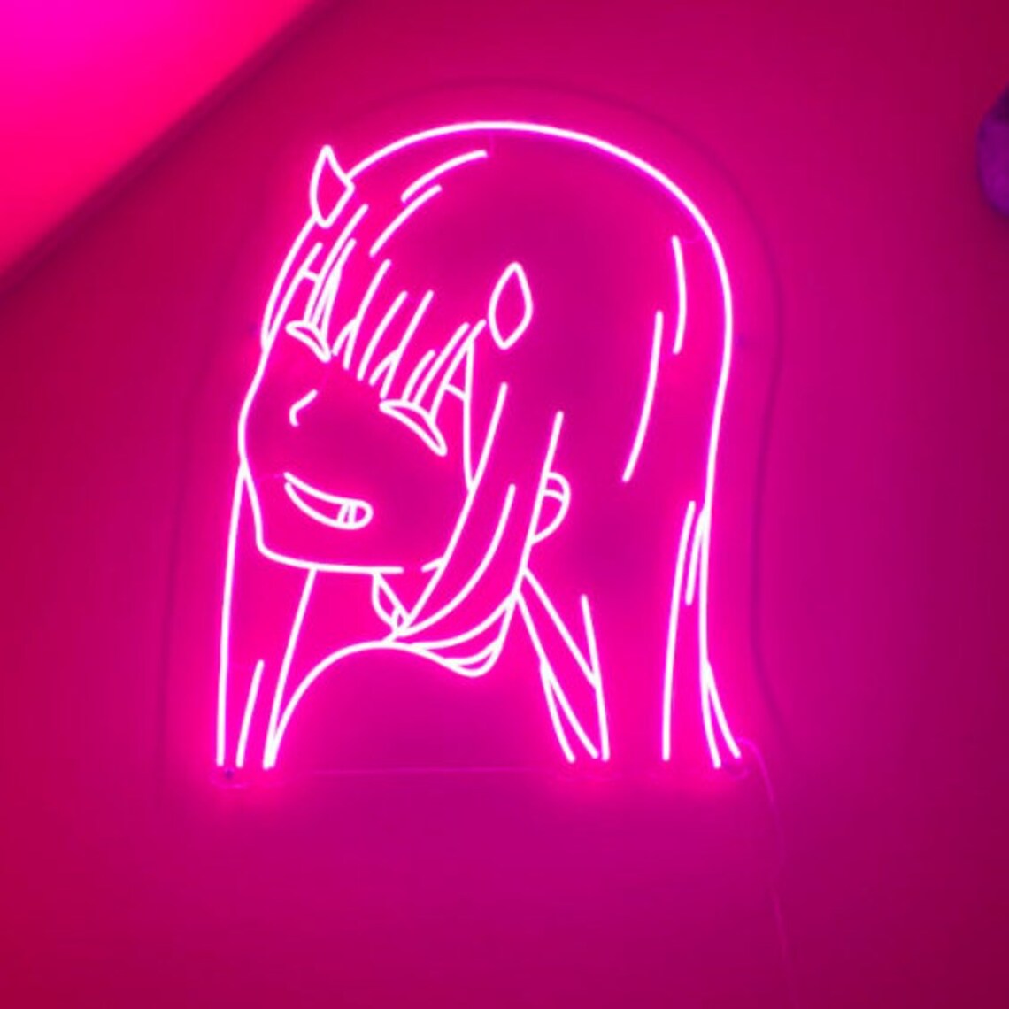Zero Two LED Neon Sign 100handmade Neon Sign anime Decor Etsy Singapore