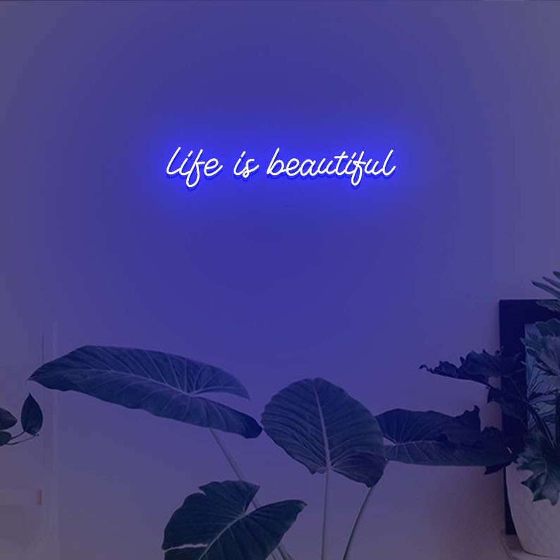 Life is Beautiful LED Neon Sign custom Valentines Day - Etsy