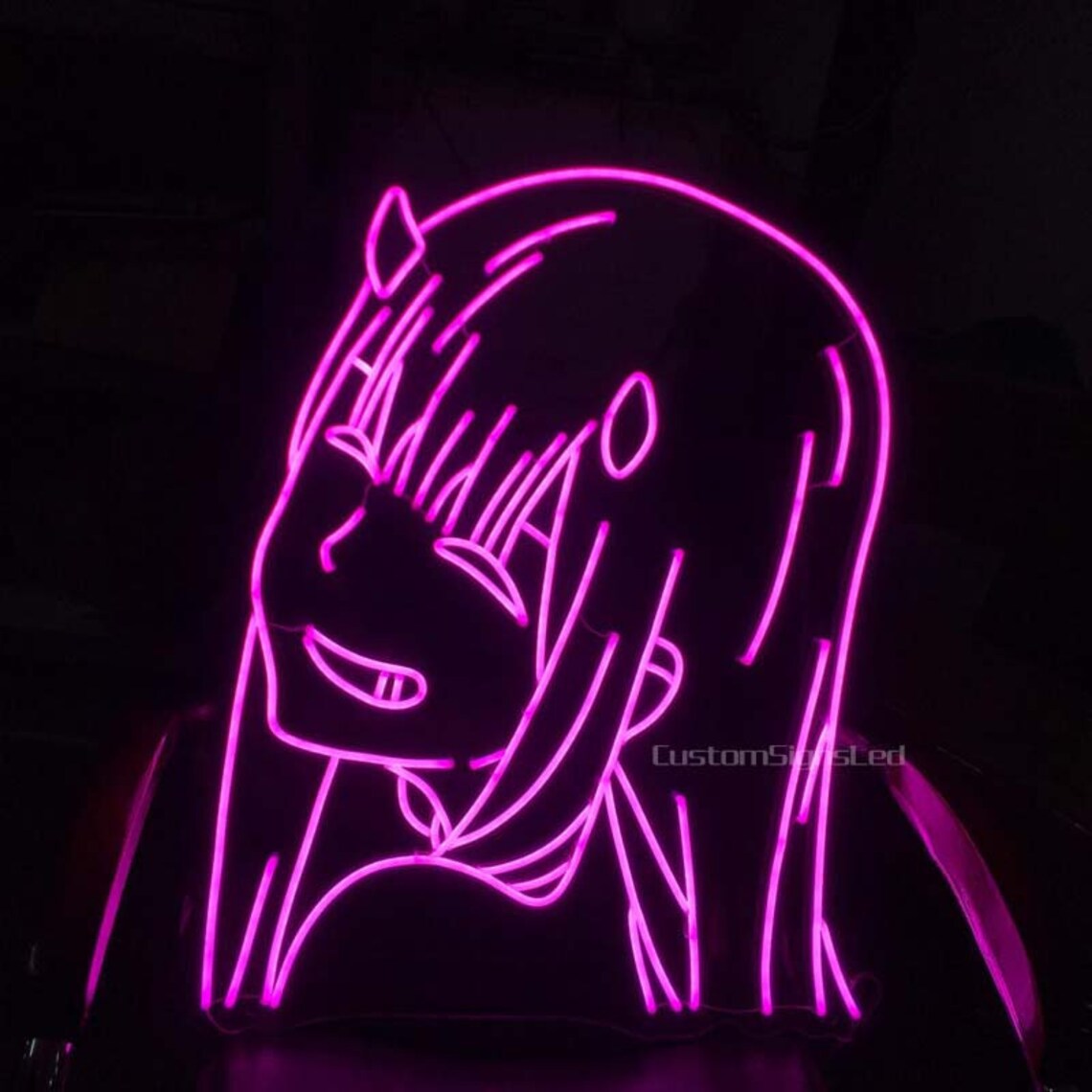 Zero Two LED Neon Sign 100handmade Neon Sign anime Decor Etsy