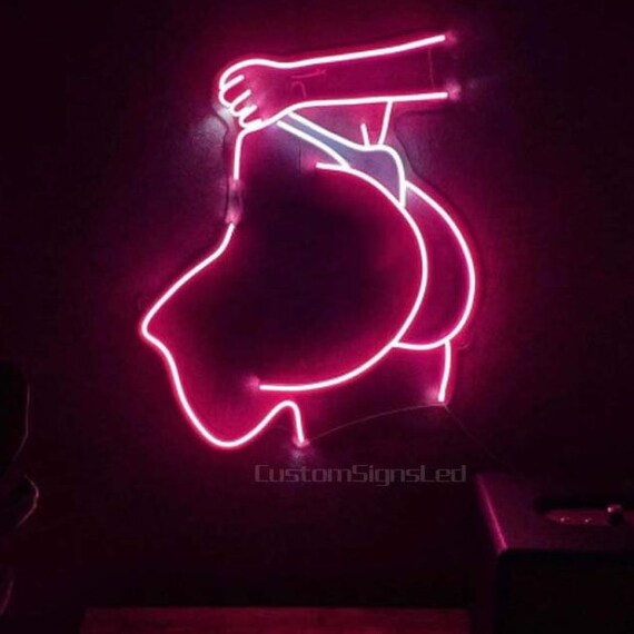 Butt Back Beauty Live Nudes Neon Sign Bar Acrylic Light Lamp Artwork With Dimmer 