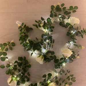 Eucalyptus garland 1.9m rose With Fairy Light