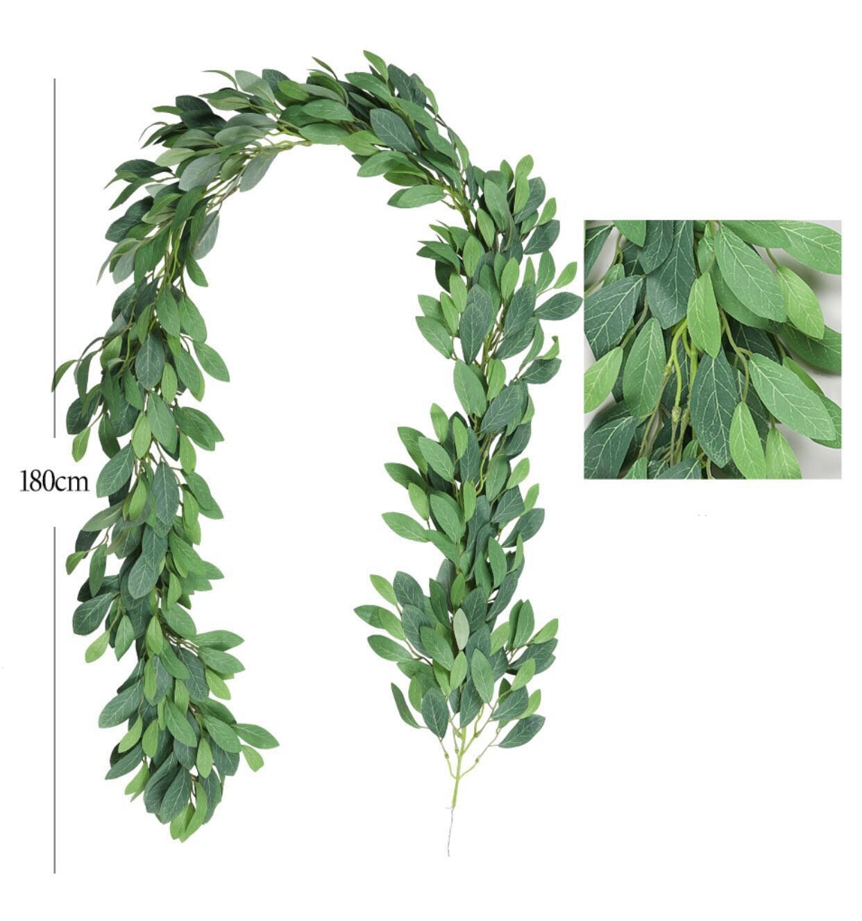 Real Touch Artificial Eucalyptus White Rose Garland Wedding Etsy UK