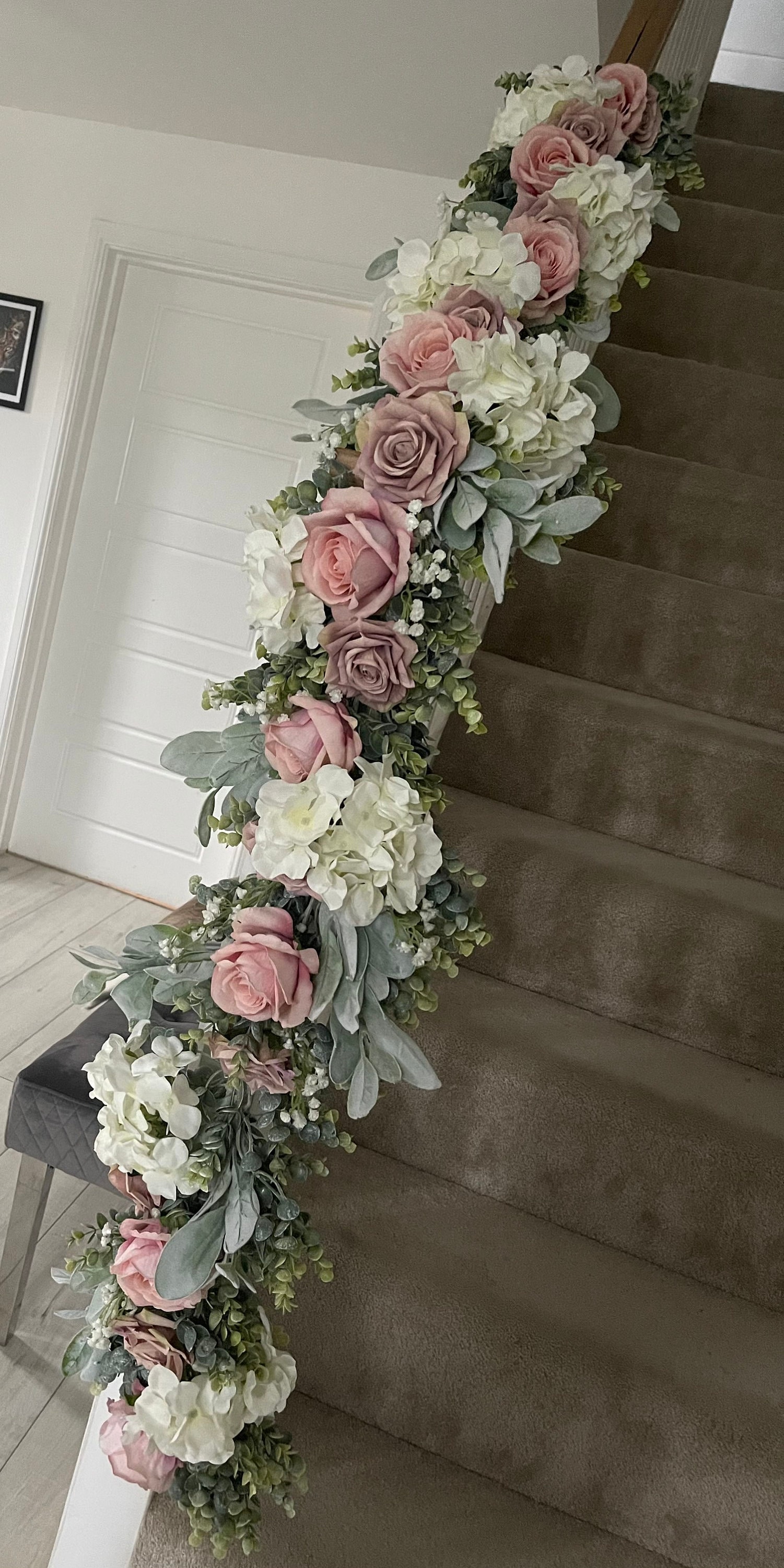 1pc, Wedding Wedding Supplies Wedding Room Arrangement Decoration Staircase  Handrail Spherical Pull Flower Pick Up The Family Convoy Decorative Pull F