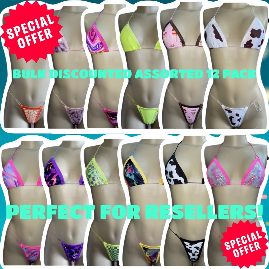 BULK/WHOLESALE MICRO Bikinis 12 Pack Etsy