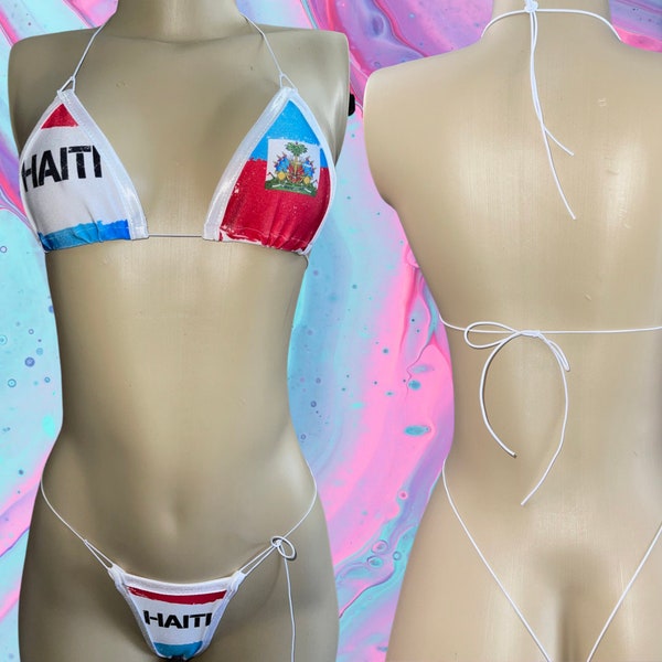 HAITIAN FLAG Micro Bikinis