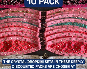 CRYSTAL MICRO DROPKINIS - 10 Pack - Bulk/Wholesale Exotic Stripper Dancewear