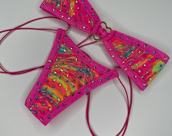 The Neons SPANDEX - Crystal - MICRO DROPKINI Bandeau