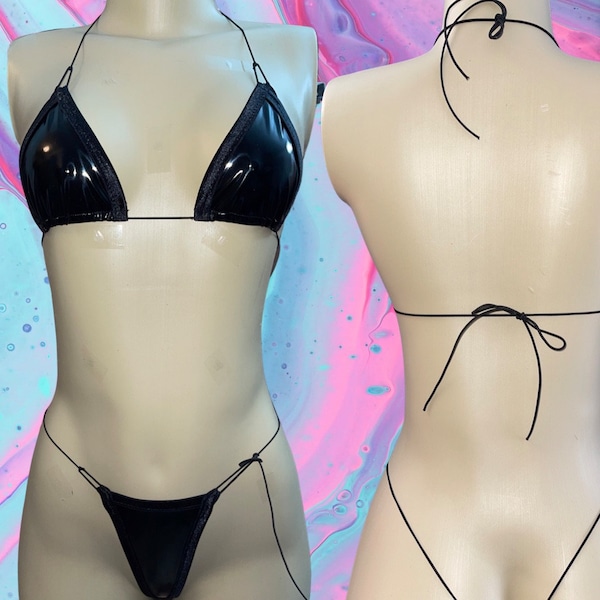 SHINY VINYL Micro Bikinis