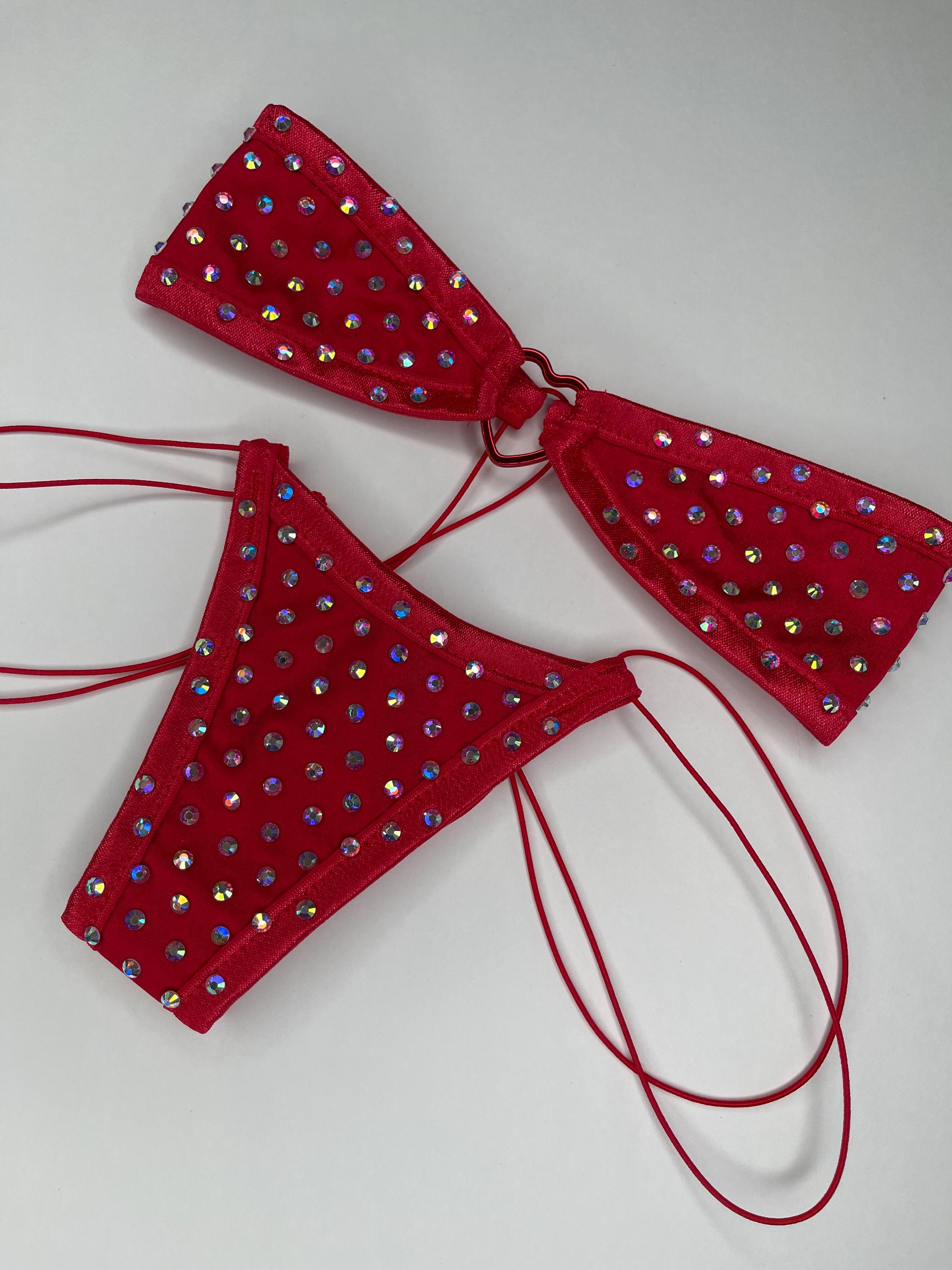 Red Crystal Bikini - Etsy