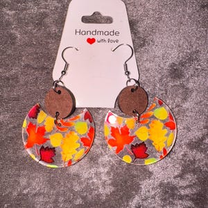 Ahornblatt baumelnde Ohrringe