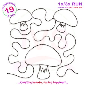 Mushroom quilting embroidery design, amanita quilting block, Mushroom quilting embroidery design, Autumn quilt design, Amanita quilt block