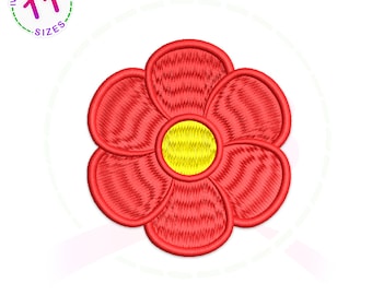 Chamomile Flower Embroidery Design: Mini Floral Pattern (Digital Download)