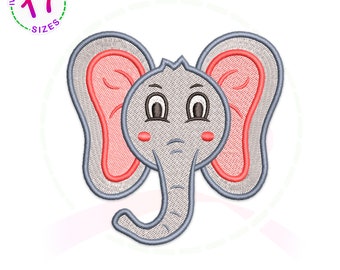 Cute Elephant Embroidery Design, Mini Elephant Embroidery File (Digital Download)