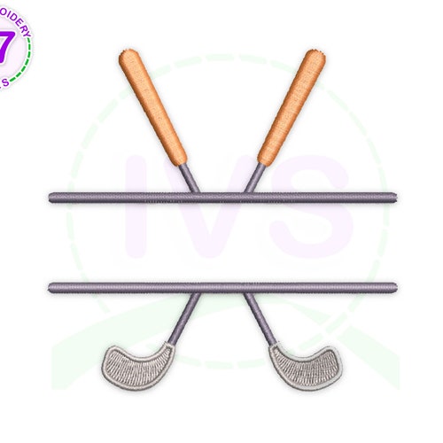 Golf Monogram Embroidery Design Golf Club Machine Etsy