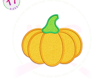 Pumpkin applique embroidery design, Halloween machine embroidery, Pumpkin applique file, Halloween embroidery designs, Halloween applique