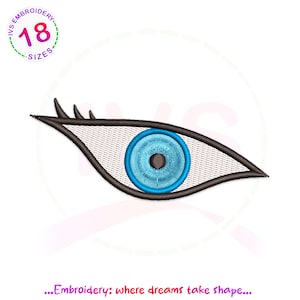 Eyes embroidery design, Eye machine embroidery, Eyes embroidery file, Eye embroidery designs, Eye design, mini embroidery Eyes
