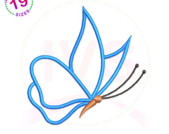Butterfly Applique Embroidery Design (Digital Download)