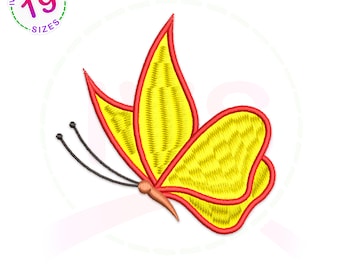 Butterfly Embroidery Design: Mini Machine Embroidery File