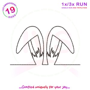 Hasenohren Quilting Stickmuster: Ostern Quilt Block (Digitaler Download)