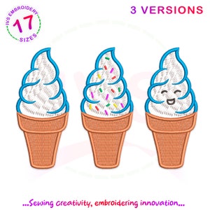 Ice-cream embroidery design, Ice-cream embroidery, Ice-cream embroidery file, Ice embroidery designs, Ice-cream design, mini Ice-cream