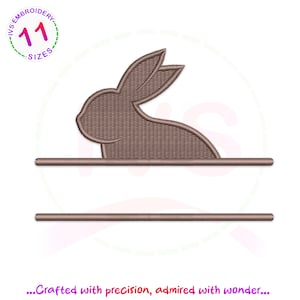 Bunny monogram embroidery design, rabbit machine embroidery, Bunny monogram pattern, Easter Rabbit embroidery, rabbit design, mini Bunny