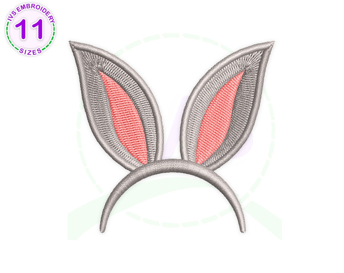 Bunny Ears Embroidery Design Rabbit Embroidery Bunny Ears Etsy