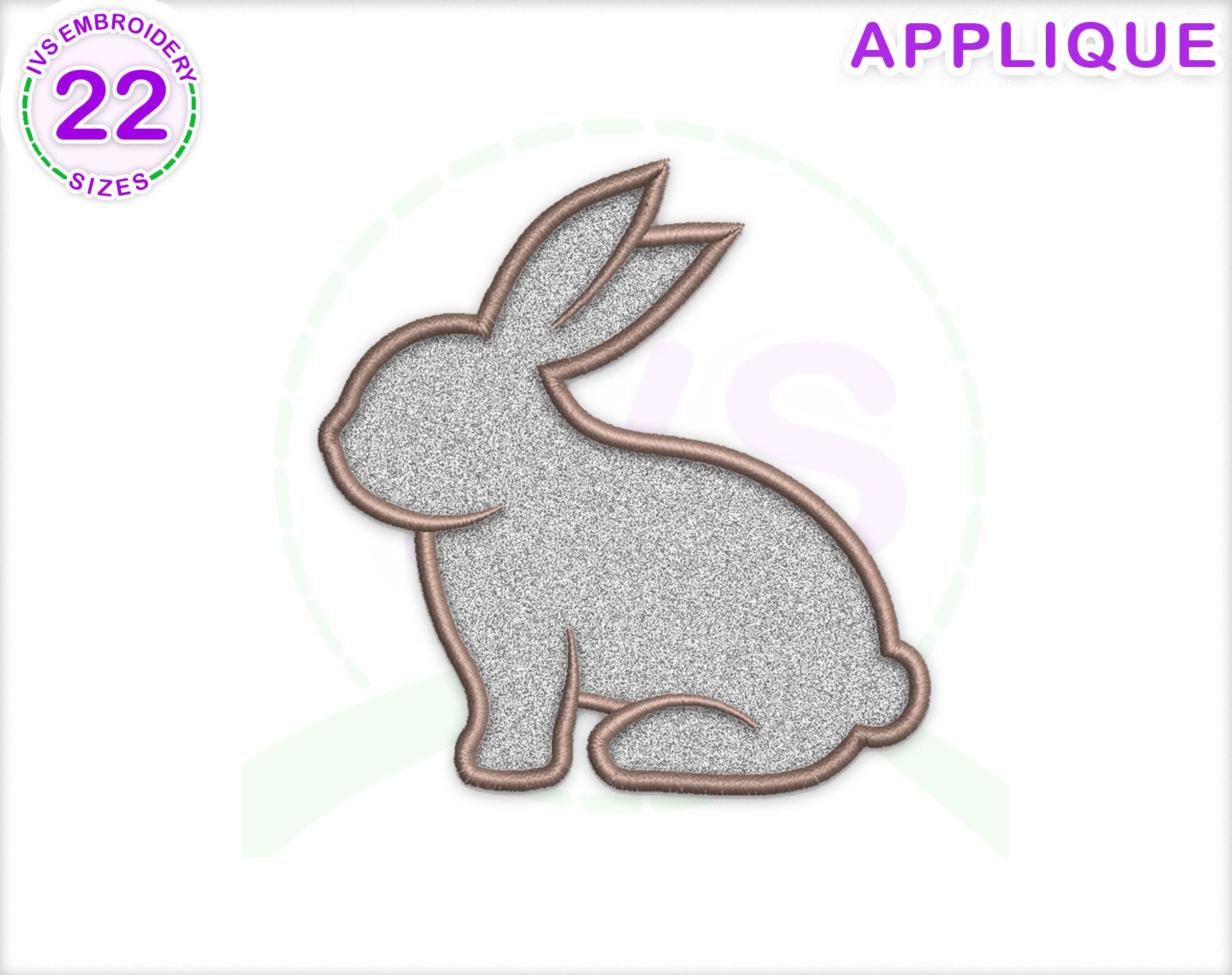 Bunny applique embroidery design rabbit machine embroidery | Etsy