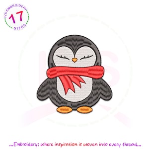 Penguin embroidery design, animal embroidery, Penguin embroidery file, Penguin embroidery designs, Penguin design, mini embroidery Penguin