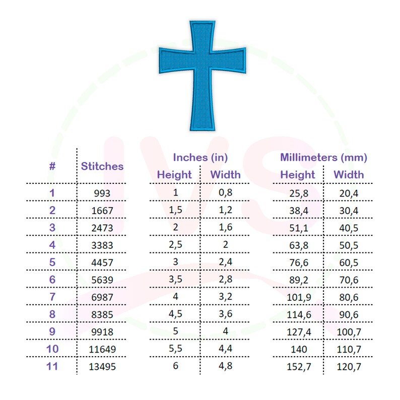 Christian Cross Embroidery Design: Religious Pattern (digital Download ...