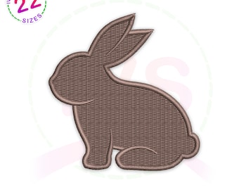 Diseño de bordado de conejito: Patrón de máquina de conejo (descarga digital)