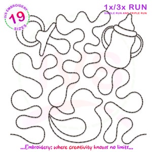 Baby quilting embroidery design, Baby quilting block, baby bottle quilting design, Baby quilt design, Baby quilt block, Baby patchwork