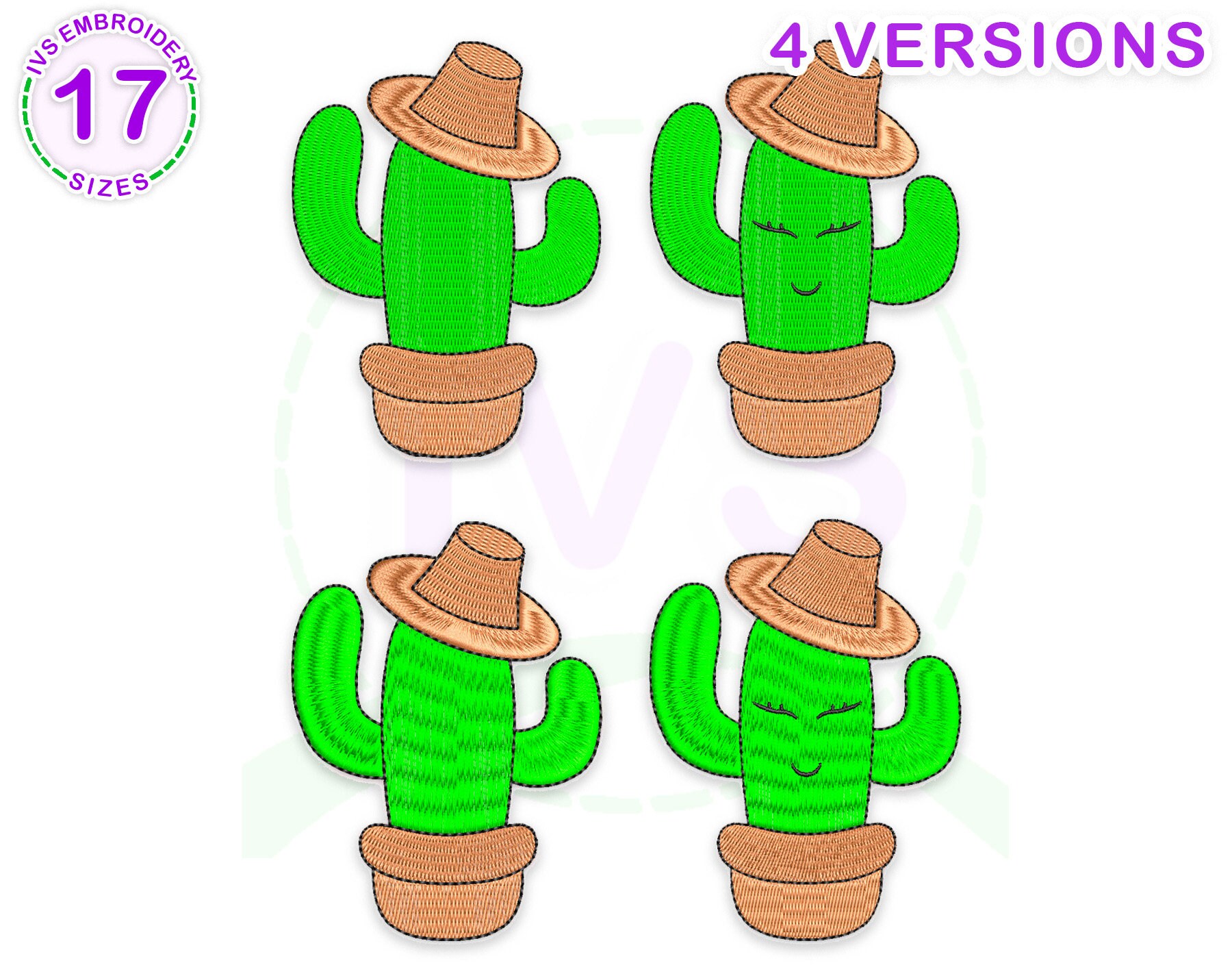 Cactus Cowboy Embroidery Design Cactus Embroidery Western - Etsy
