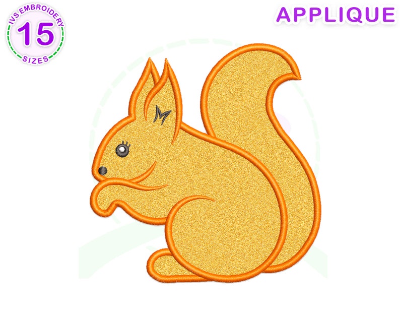 Squirrel embroidery mini Squirrel design Squirrel applique embroidery file Squirrel embroidery Squirrel applique embroidery design