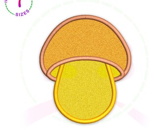 Mushroom Applique Embroidery Design: Amanita Pattern (Digital Download)