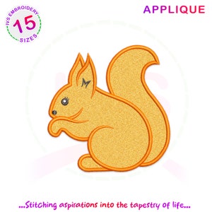 Squirrel applique embroidery design, Squirrel embroidery, Squirrel applique embroidery file, Squirrel embroidery, mini Squirrel design