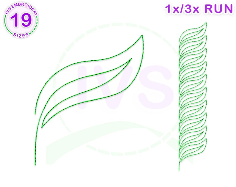 Leaf Border Quilting Embroidery Design Leaf Quilting Block - Etsy