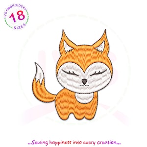 Fox embroidery design, animal machine embroidery, Fox embroidery file, Fox embroidery designs, animal design, mini embroidery Fox