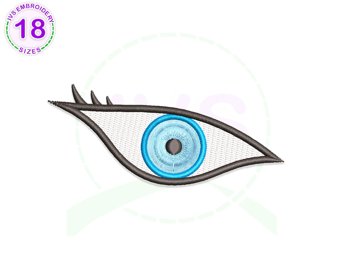Eyes Embroidery Design, Eye Machine Embroidery, Eyes Embroidery File