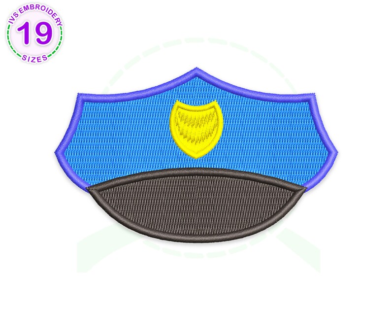 Police hat embroidery design Police hat 